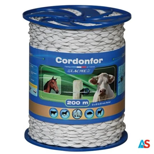 Szpula z plecionką CORDONFOR biała, grubość 4 mm / 200 m