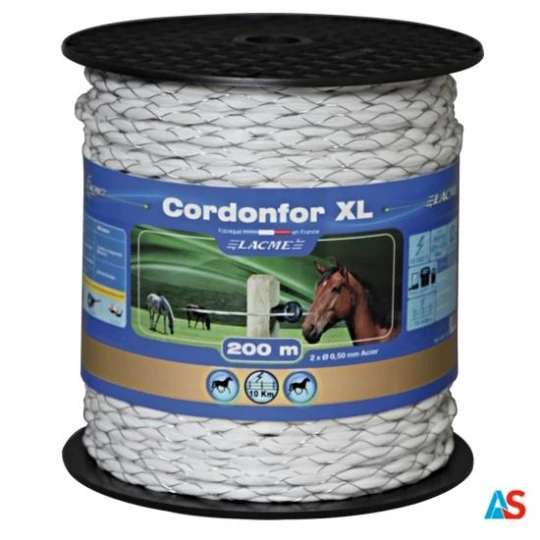 Szpula z plecionką CORDONFOR biała - XL, grubość 5 mm / 200 m