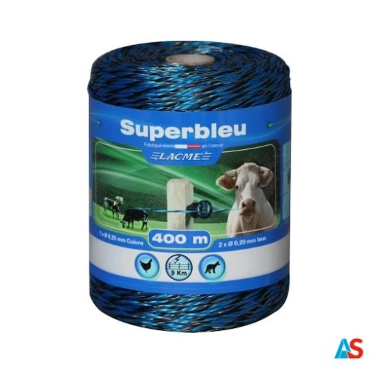 Szpula z plecionką SUPER BLEU niebiesko-czarna / 400 m