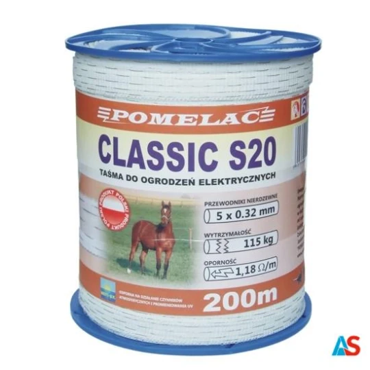 TAŚMA BIAŁA CLASSIC S 20 - 200m