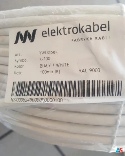 Przewód koncentryczny YWDXpek 75-1,05/4,8 Al biały