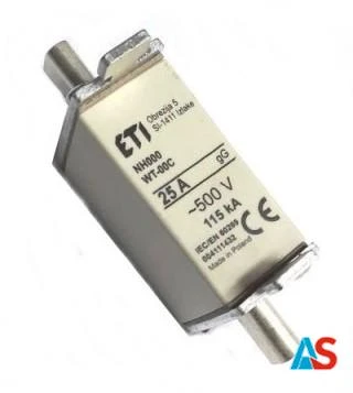 Wkładka bezpiecznikowa NH00C 25A gG 500V WT-00C