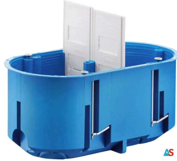 Puszka podtynkowa podwójna niebieska P2x60D