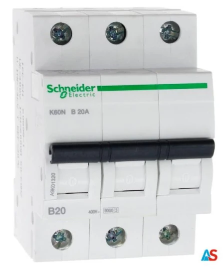 Wyłącznik nadprądowy 3P B 20A 6kA AC K60N A9K01320