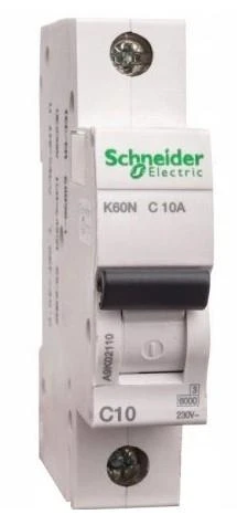 Wyłącznik nadprądowy 1P C 10A 6kA AC K60N A9K02110
