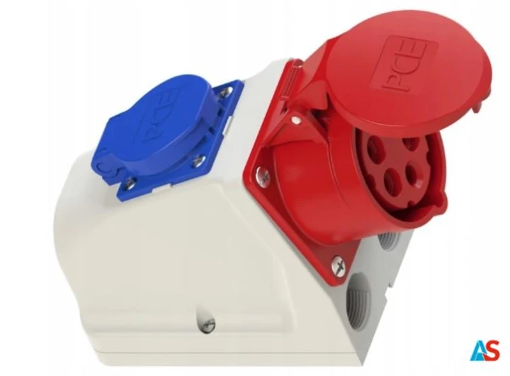 Gniazdo stałe KOMBI 16A 5P 400V + 2P+Z 230V