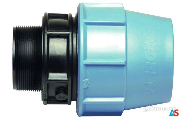 Złączka przelotowa z gwintem zewnętrznym PE 75 x 2,5