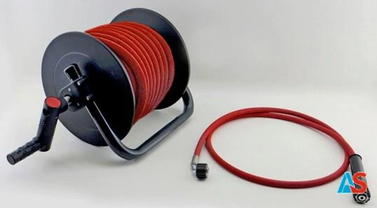 Bęben z 30 m wężem HP 315 bar DN08, czerwony