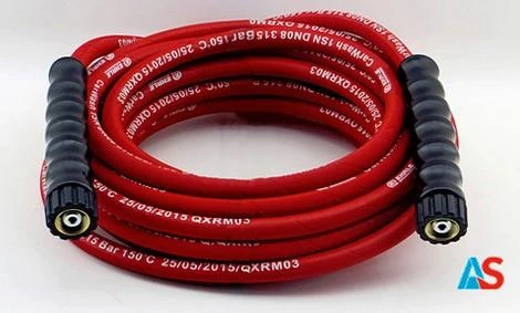 EHRLE Wąż wysokociśn. 30m DN08 315 bar, czerwony - z 2 końcówkami M22 x 1,5