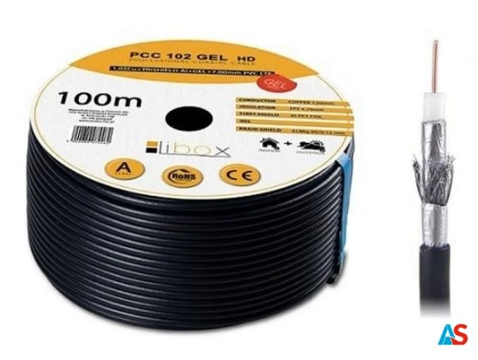 LIBOX Przewód koncentryczny żelowany SAT Trishield HD 1,02/4,7 PCC102 /100m/