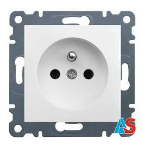 HAGER LUMINA2 Gniazdo pojedyncze z/u 16A białe WL1020