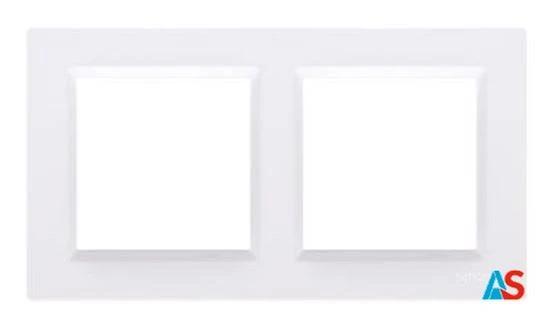 Simon 10 Ramka podwójna biała CR2/11