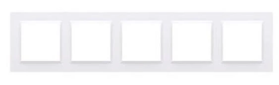 Simon 10 Ramka pięciokrotna biała CR5/11