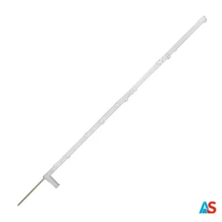 Słupek z polipropylenu L 1200, jedna stopka, biały, REC.