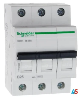 Wyłącznik nadprądowy 3P B 25A 6kA AC K60N A9K01325