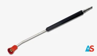 Lanca zraszająca ze stali nierdzewnej 1200 mm zagięta pod kątem 15 °, szybkozłączka wtykowa KEW, dysza kontrolna czerwona 1/4 