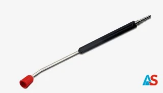 Lanca zraszająca ze stali nierdzewnej 900 mm zagięta pod kątem 15 ° Szybkozłączka wtykowa KEW, dysza kontrolna czerwona 1/4 