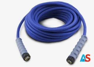 EHRLE Wąż wysokociśn. 30m, HSC M22x1,5, DN08, 315 bar, niebieski z 2 końcówkami, dla przemysłu spożywczego