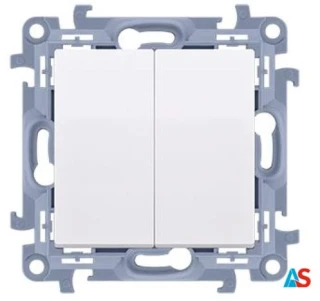 Simon 10 Przycisk podwójny biały CP2.01/11