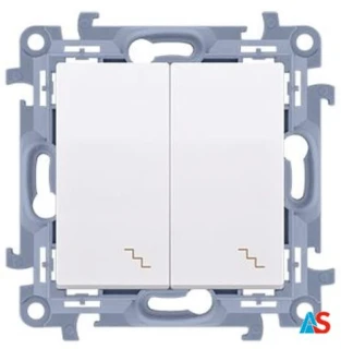 Simon 10 Łącznik schodowy podwójny 10AX biały CW6/2.01/11