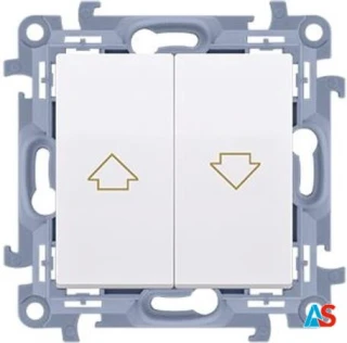 Simon 10 Przycisk żaluzjowy biały CZP1.01/11