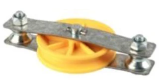 Bloczek 3,5” z podwójnym oczkiem żółty