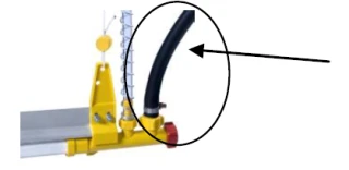 Rura spustowa czarna do zakończenia lini - 4m ¾” oraz zaciski